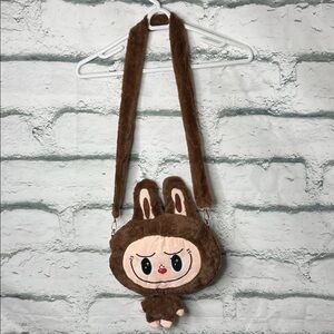 Brown Labubu Novelty Plush Crossbody Bag  - NIP